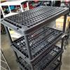 Image 4 : 6 FOOT TALL BLACK PLASTIC SHELF