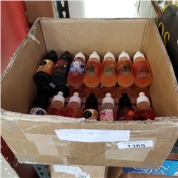 25 BOTTLES OF 30ML E-VAPE JUICE