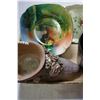 Image 2 : BOX OF VINTAGE HAND PAINTED BOWL AND PLATTER