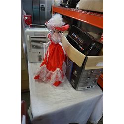 BOX LOT OF GAME, DOLL HEATER, ETC