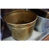 Image 3 : WOOD WINE RACK, GALVANIZED TUB, BRASS PLATTER, AND WOOD FIRE BOX