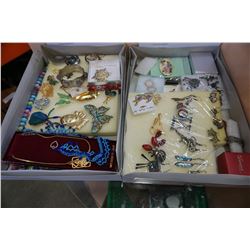 2 TRAYS OF JEWELLERY
