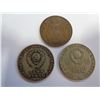 Image 1 : BRITISH PENNY AND 2 USSR RUBLES
