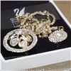 Image 2 : LOT OF WOMENS DINNER RINGS, NECKLACES, AND EARRINGS