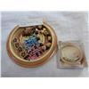 Image 1 : TRAY OF BEADED AND CARVED JEWELLERY, AND TRAY OF JADE JEWELLERY