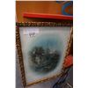 Image 1 : VINTAGE FRAMED ART "TOWN AT NIGHT"
