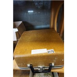 ROYAL KEYSTONE TYPEWRITER IN YELLOW CASE