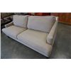 Image 2 : TAN UPHOLSTERED PILLOW BACK SOFA