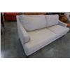 Image 4 : TAN UPHOLSTERED PILLOW BACK SOFA