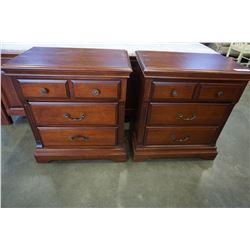 PAIR OF 3 DRAWERN MODERN NIGHT STANDS