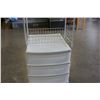 Image 2 : ROLLING 6 DRAWER ORGANIZER AND WIRE SHOE RACK