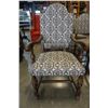 Image 3 : SET OF 6 ANTIQUE OAK AND UPHOLSTERED DINING CHAIRS