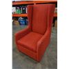 Image 2 : MODERN RED FABRIC TALL BACK ACCENT CHAIR