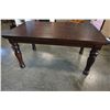 Image 1 : NEW ASHLEY MAHOGNAY FINISH TALL COFFEE TABLE - RETAIL $799