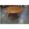 Image 1 : MCM WOOD ROUND COFFEE TABLE W/ SPINDLE LEGS