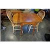 Image 1 : OAK DROP LEAF DINING TABLE W/ 2 CHAIRS
