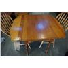Image 2 : OAK DROP LEAF DINING TABLE W/ 2 CHAIRS