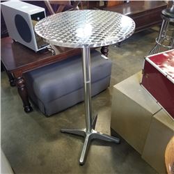 ROUND CHROME BAR HEIGHT TABLE