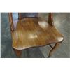 Image 2 : ANTIQUE OAK WICKER BACK CHAIR