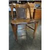 Image 4 : ANTIQUE OAK WICKER BACK CHAIR