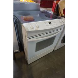 FRIGIDAIRE WHITE GLASS STOVE SELF CLEANING OVEN, TESTED AND WORKING GUARANTEED