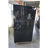 Image 1 : WHIRLPOOL BLACK 33 INCH SIDE BY SIDE REFRIDGERATOR WITH FREEZER, TESTED AND WORKING GUARANTEED