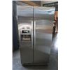 Image 1 : KITCHEN AID STAINLESS 36 INCH SIDE BY SIDE REFRIDGERATOR WITH FREEZER, TESTED AND WORKING GUARANTEED