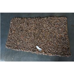 NEW 3X2 LIGHT BROWN LEATHER AREA CARPET HANDMADE FROM INDIA