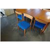 Image 3 : SOLID TEAK DINING TABLE WITH 6 CHAIRS AND 2 EXTENTIONS, CHAIRS MARKED SVEGARDS, TABLE MARKED TROEDS 