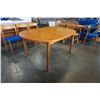 Image 8 : SOLID TEAK DINING TABLE WITH 6 CHAIRS AND 2 EXTENTIONS, CHAIRS MARKED SVEGARDS, TABLE MARKED TROEDS 