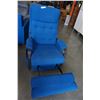 Image 2 : VINTAGE LAZY BOY, MCM UPHOLSTERED BLUE ROCKING RECLINER