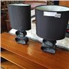 Image 1 : PAIR OF BLACK MODERN TABLE LAMPS