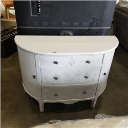 WHITE 3 DRAWER DRESSER