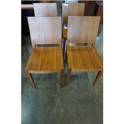 SET OF 4 WOOD DINING CHAIRS