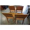 Image 7 : SET OF 4 WOOD DINING CHAIRS