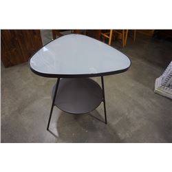 METAL GLASS TOP MODERN ENDTABLE