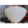 Image 3 : ANTIQUE BRASS TRI LIGHT W/ MILK GLASS SHADE