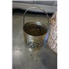 Image 2 : RATTAN AND GLASS CARBOY AND BRASS FIRE BUCKET