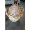 Image 3 : RATTAN AND GLASS CARBOY AND BRASS FIRE BUCKET