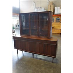 MCM SLIDING DOOR CABINET W/ HUTCH
