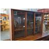 Image 2 : MCM SLIDING DOOR CABINET W/ HUTCH