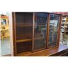 Image 3 : MCM SLIDING DOOR CABINET W/ HUTCH