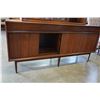 Image 9 : MCM SLIDING DOOR CABINET W/ HUTCH