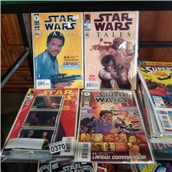 4 STAR WARS COMICS AND CARDS