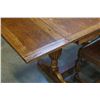 Image 2 : ANTIQUE OAK DRAW LEAF TABLE