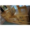 Image 3 : OAK DOUBLE DRESSER VANITY W/ MIRROR