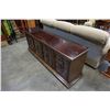 Image 8 : WALNUT OVAL DINING TABLE W/ 6 CHAIRS AND SERVER