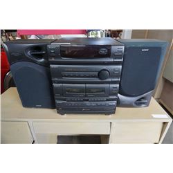 SONY COMPACT HI-FI SYSTEM W/ SPEAKERS