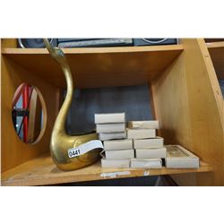 BRASS GOOSE AND SUPERIOR PEN SETS
