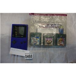 GAME BOY COLOUR W/ 3 GAMES